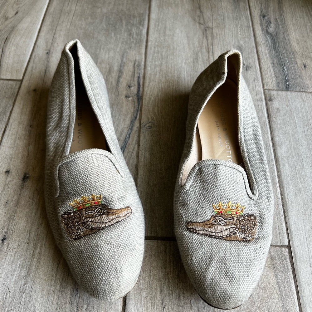 Stubbs & Wootton women’s slippers linen